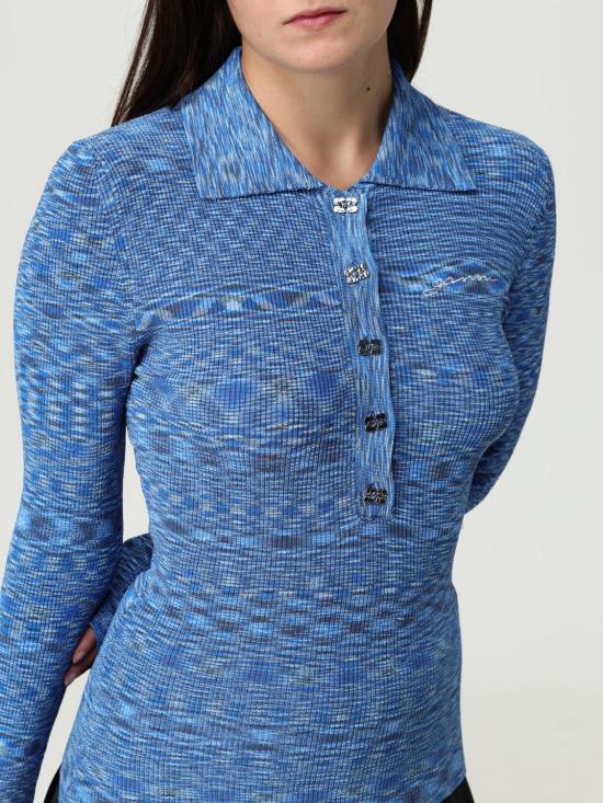 25FW 가니 폴로 티셔츠 K2564745 BLUE DOM - GANNI