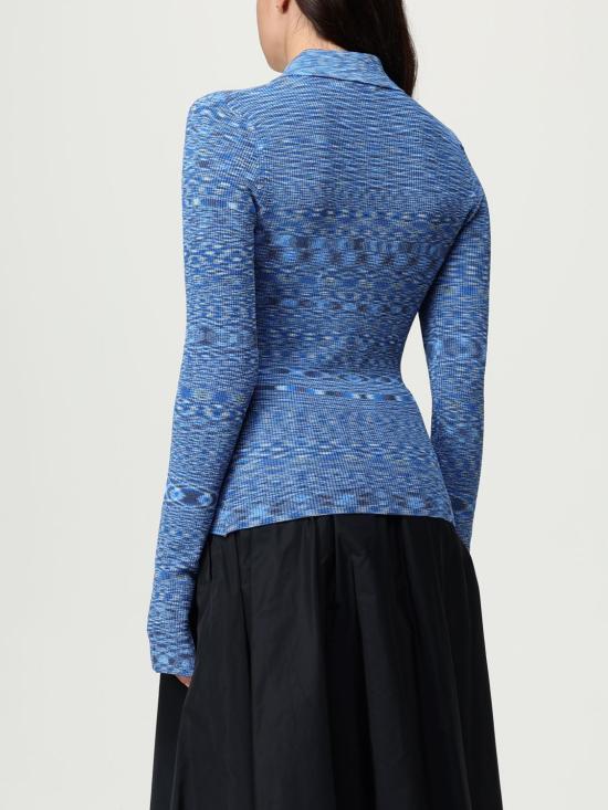 25FW 가니 폴로 티셔츠 K2564745 BLUE DOM - GANNI