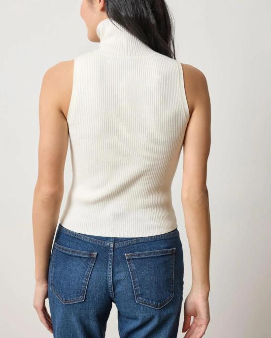  릴라 피 터틀넥 릴라 P. 리브  쉘 스웨터 크림 - LILLA P