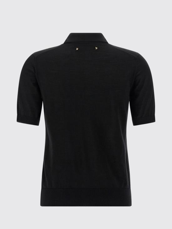 25FW 골든구스 폴로 티셔츠 GWP01424P00104190100 Black - GOLDEN GOOSE