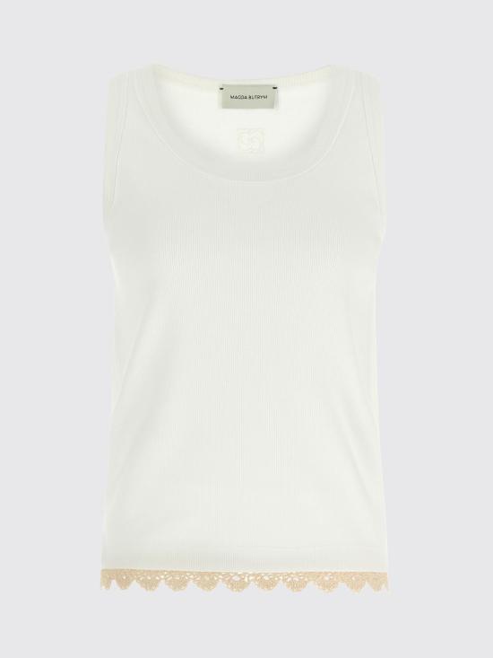 25FW 마그다뷰트림 민소매 티셔츠 179725 White