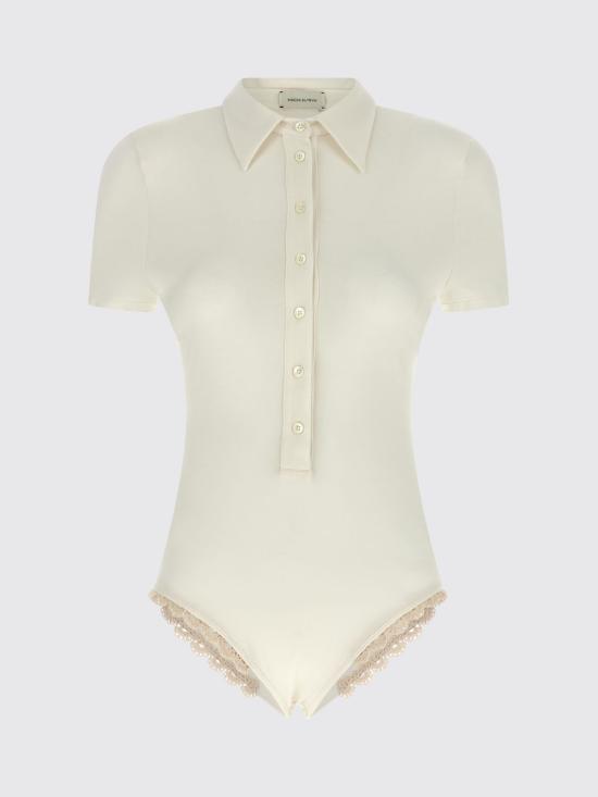 25FW 마그다뷰트림 폴로 티셔츠 205725 CREAM White