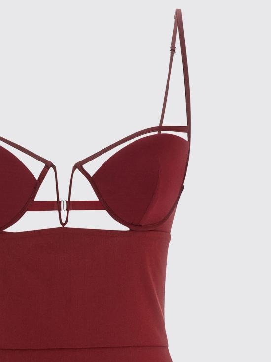 25FW 넨시 도자카 롱 원피스 NDDR2811000401 Burgundy - NENSI DOJAKA