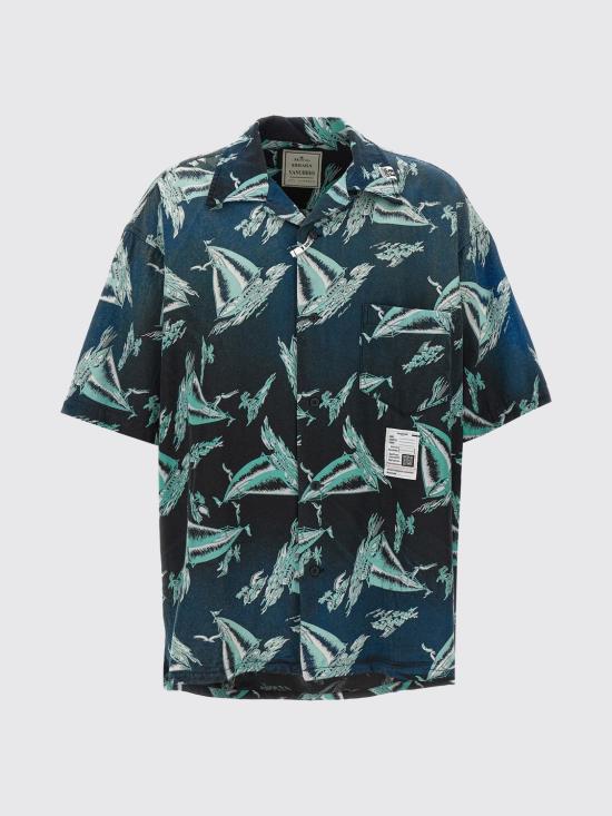 25FW 메종 미하라 야스히로 반팔 셔츠 J14SH187 BLACK Blue