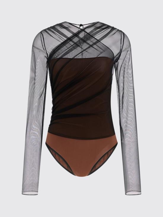 25FW 넨시 도자카 탑 NDSS25TOP083 BLACKBROWN Black