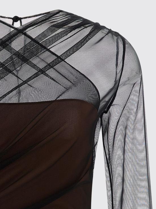 25FW 넨시 도자카 탑 NDSS25TOP083 BLACKBROWN Black - NENSI DOJAKA