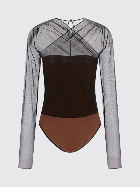 25FW 넨시 도자카 탑 NDSS25TOP083 BLACKBROWN Black - NENSI DOJAKA