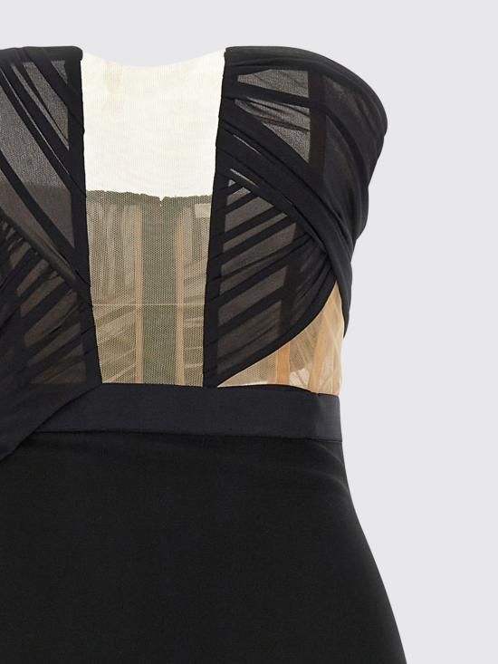 25FW 넨시 도자카 롱 원피스 NDDR2673501100 Black - NENSI DOJAKA