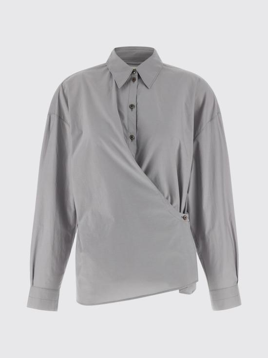 25FW 르메르 스트레이트 칼라 트위스트 셔츠 SH1141LF1500 BG219 Grey