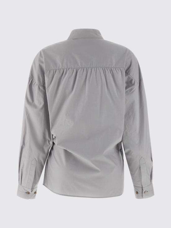 25FW 르메르 스트레이트 칼라 트위스트 셔츠 SH1141LF1500 BG219 Grey - LEMAIRE