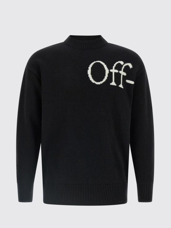 25FW 오프화이트 스웨터 OWHE10OF25KNI002 1001 Black