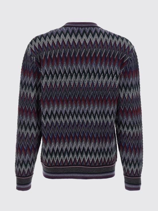 25FW 미소니 스웨터 US25WN0EBR012Y S4173 Blue - MISSONI