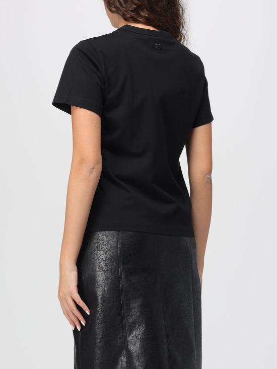 25FW 쿠레쥬 반팔 티셔츠 325JTS217JS0233 9999 Black - COURREGES