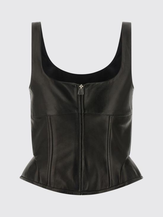 25FW 에르마노 설비노 탑 D472L734GKH 95708 Black - ERMANNO SCERVINO