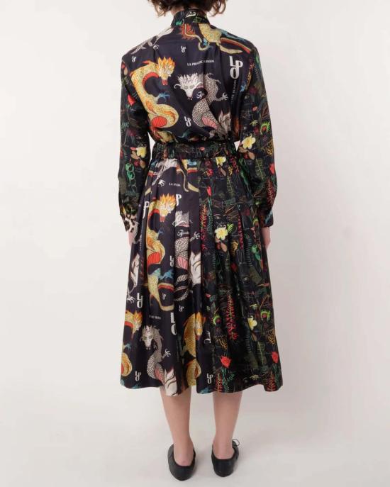  라 프레스틱 위스통 미디 스커트 라 프레스틱 위스톤 베니스 스커트 블랙 - LA PRESTIC OUISTON