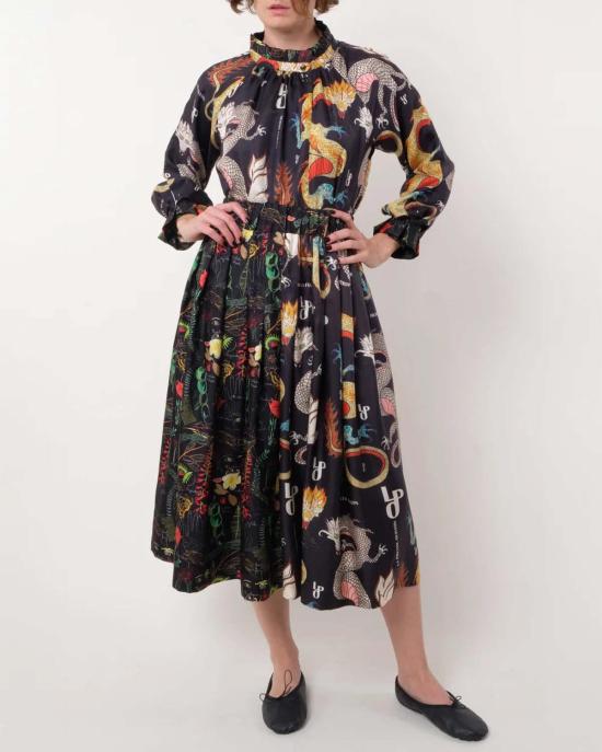  라 프레스틱 위스통 미디 스커트 라 프레스틱 위스톤 베니스 스커트 블랙