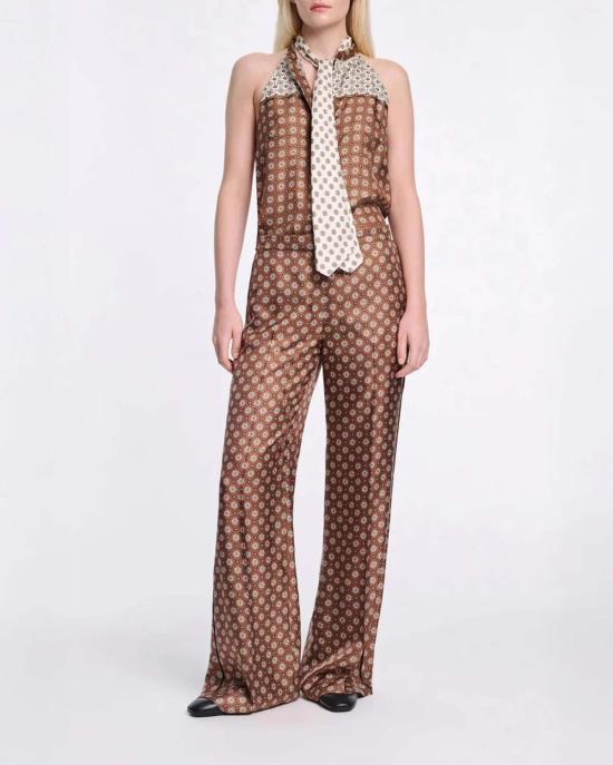  도로시 슈마허 스트레이트 팬츠 그래픽 드림 팬츠 브라운 - DOROTHEE SCHUMACHER