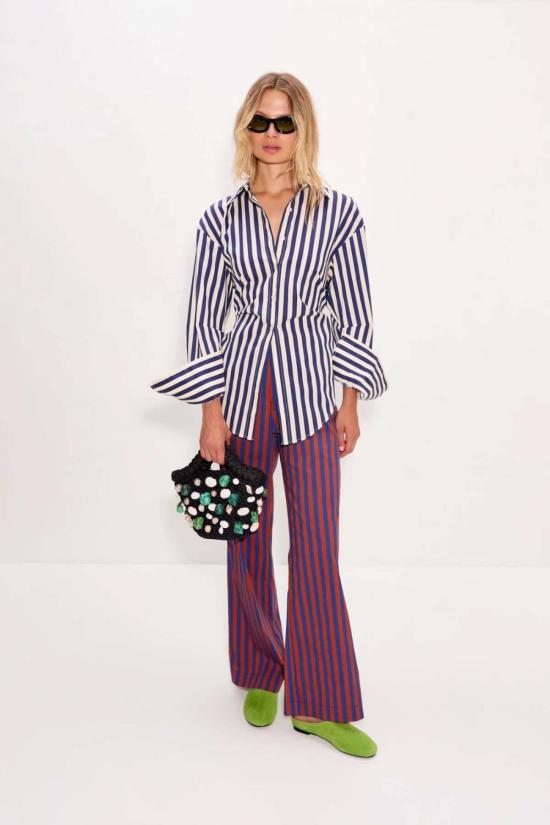  사이먼밀러 블라우스 사이먼 밀러 로크 팝린 버튼업 셔츠 네이비 크림