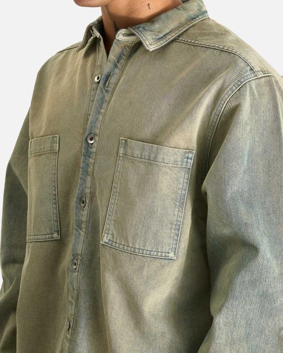  릭 오웬스 데님 자켓 점보 아우터셔츠 - RICK OWENS