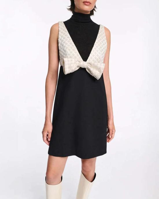  도로시 슈마허 숏 원피스 이모셔널 에센스 드레스 블랙 오프 화이트 - DOROTHEE SCHUMACHER