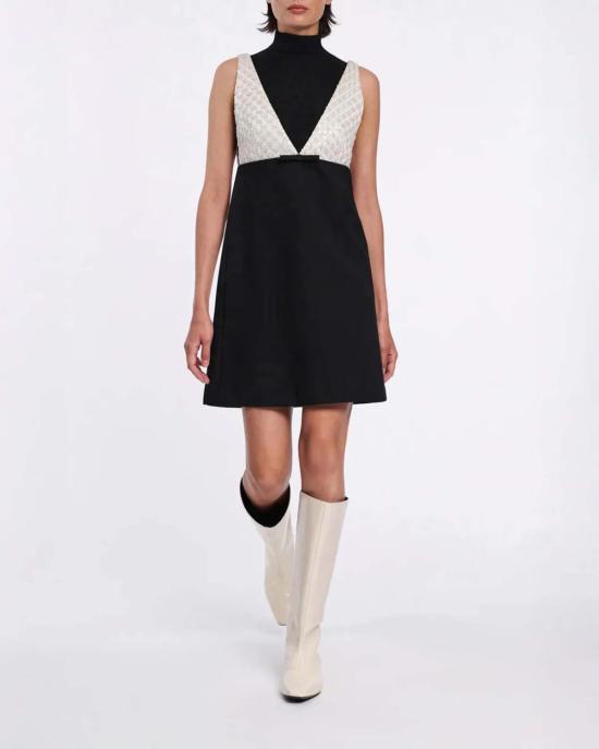  도로시 슈마허 숏 원피스 이모셔널 에센스 드레스 블랙 오프 화이트 - DOROTHEE SCHUMACHER