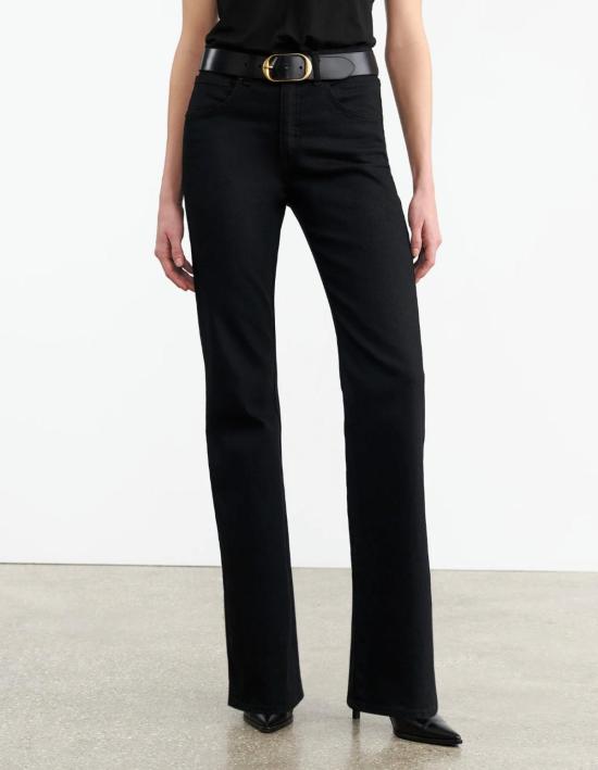  닐리로탄 데님 팬츠 닐리 로탄 셀리아 진 미드 라이즈 스트레치 플레어 데님 진 - NILI LOTAN