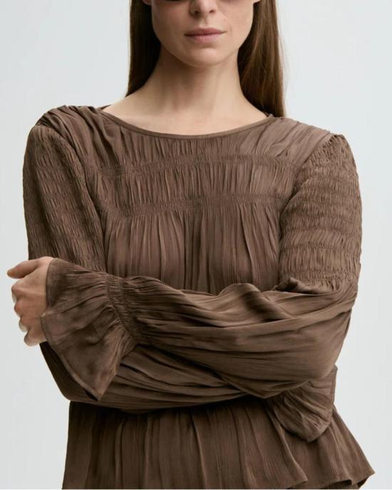  바이말렌비거 블라우스 By Malene Birger Ovas  브라운 - BY MALENE BIRGER