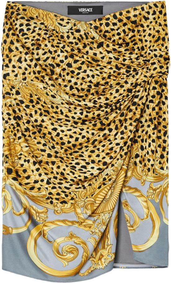 25FW 베르사체 미디 스커트 10221231A162515E700 GOLD