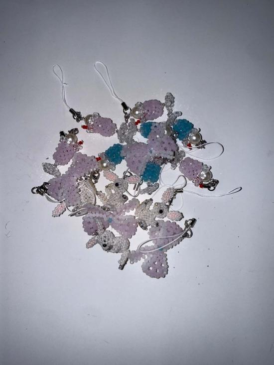  Ri-Ri-Ku 키링 Ri Ri Ku 핸드 비즈 한국 전화 참