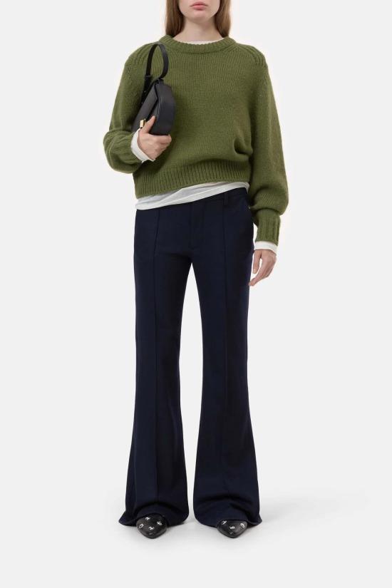  클로즈드 터틀넥 닫힌 크루넥 알파카 울 스웨터 아미 - CLOSED