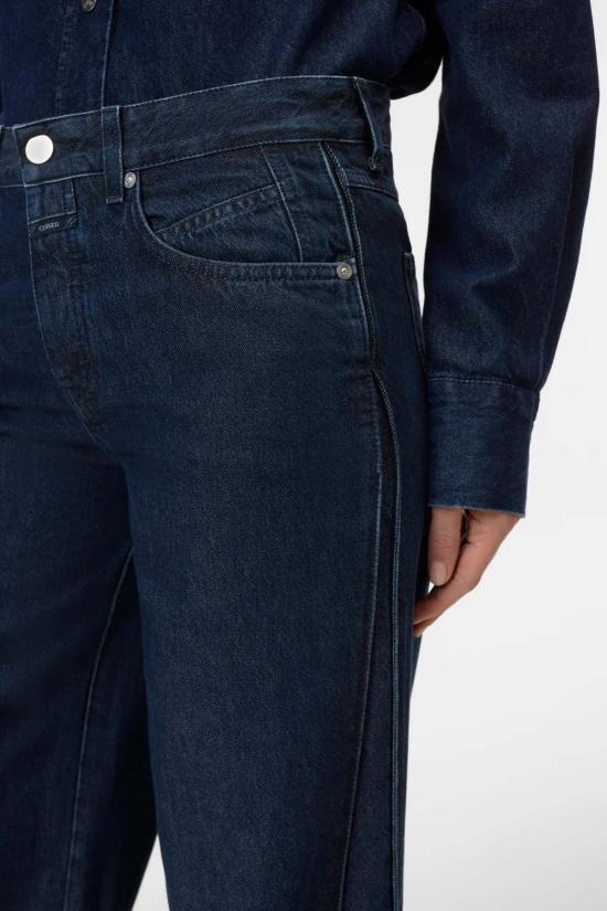  클로즈드 데님 팬츠 니카 와이드 레그 진 다크 블루 - CLOSED