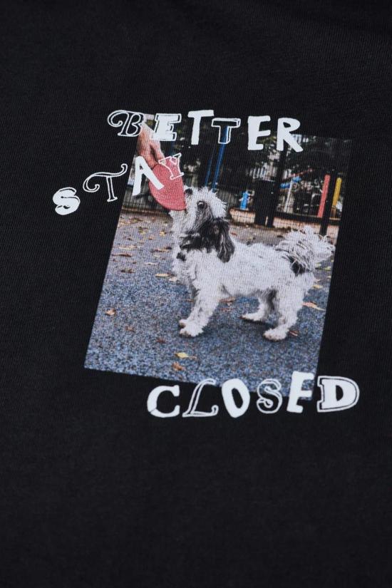  클로즈드 반팔 티셔츠 "닫혀있는 게 더 낫다" 티셔츠 블랙 - CLOSED