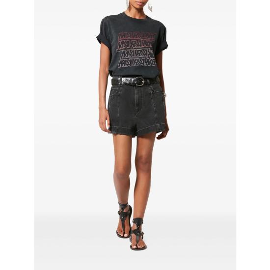 26SS 이자벨마랑에뚜왈 반팔 티셔츠 B1N09E TS0147FA 01OK BLACK - ISABEL MARANT ETOILE