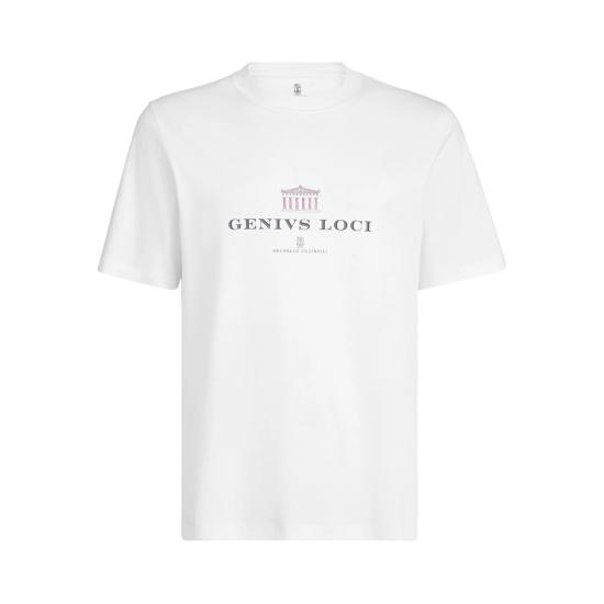 26SS 브루넬로 쿠치넬리 반팔 티셔츠 M0B138520 CFC06 WHITE