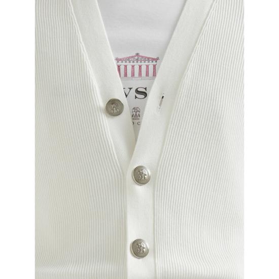 26SS 브루넬로 쿠치넬리 가디건 M29400116 CO312 WHITE - BRUNELLO CUCINELLI