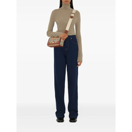 26SS 버버리 체크 노트 크로스백 8109787 SM NOTE DF A9534 BROWN NEUTRALS - BURBERRY