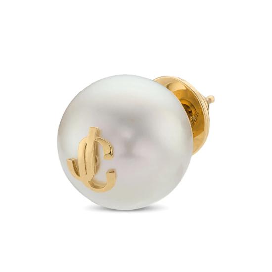 26SS 지미추 이어링 MAXI PEARL STUDS DXQ GOLWH WHITE GOLD - JIMMY CHOO