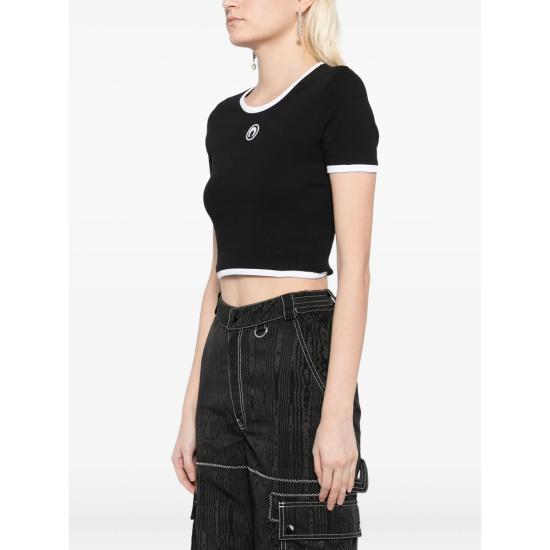 25FW 마린세르 반팔 티셔츠 WTO087A CJER0008 BK96 BLACK - MARINE SERRE