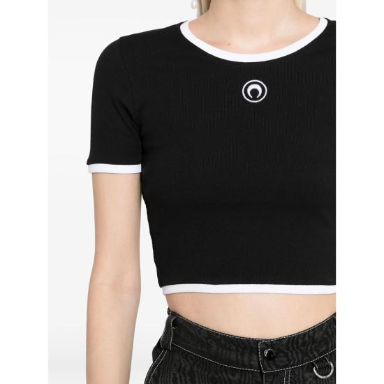 25FW 마린세르 반팔 티셔츠 WTO087A CJER0008 BK96 BLACK - MARINE SERRE