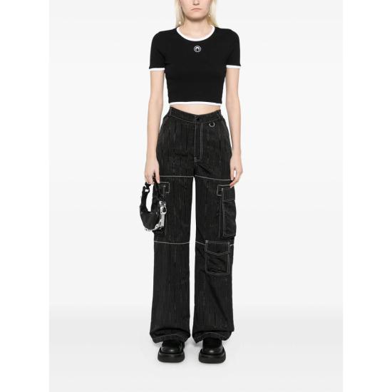 25FW 마린세르 반팔 티셔츠 WTO087A CJER0008 BK96 BLACK - MARINE SERRE