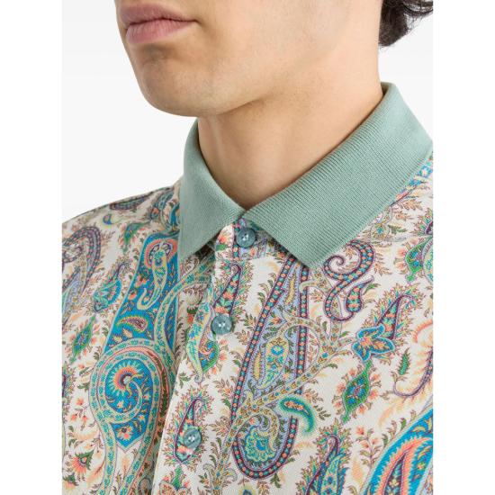 26SS 에트로 폴로 티셔츠 AKF86 MRMD0004 X0880 NEUTRALS BLUE - ETRO
