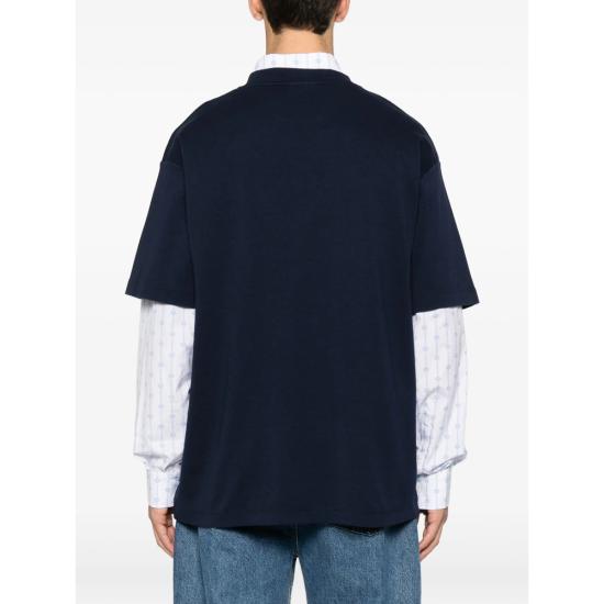 26SS 드롤드무슈 반팔 티셔츠 J TS291 CO002 NAVY BLUE - DROLE DE MONSIEUR
