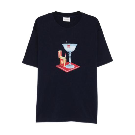26SS 드롤드무슈 반팔 티셔츠 J TS291 CO002 NAVY BLUE