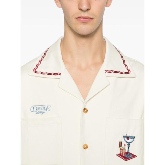 26SS 드롤드무슈 반팔 셔츠 J SH227 CO215 OFFWH WHITE - DROLE DE MONSIEUR