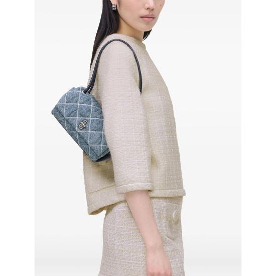 26SS 마크제이콥스 퀼티드 데님 미니 듀얼 백 2P5HSH013H03 416 BLUE - MARC JACOBS