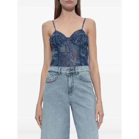 26SS 디젤 민소매 티셔츠 0CJBM A21204 8IX BLUE - DIESEL