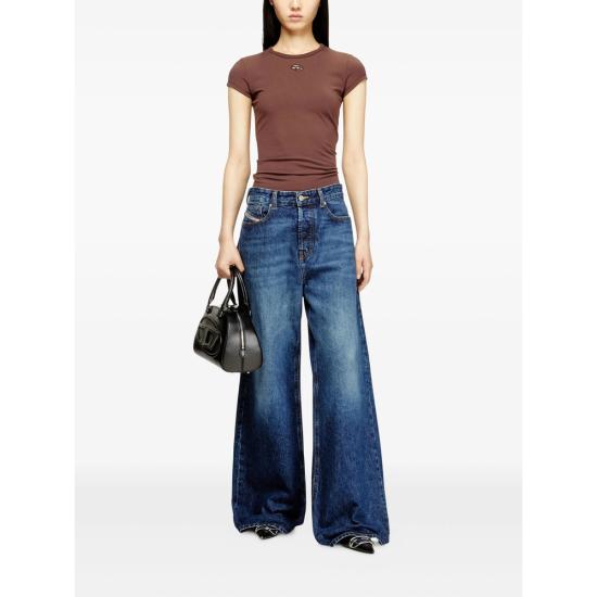 26SS 디젤 반팔 티셔츠 0AFAA A19912 61J BROWN - DIESEL