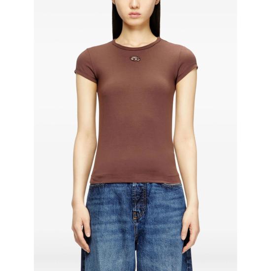 26SS 디젤 반팔 티셔츠 0AFAA A19912 61J BROWN - DIESEL