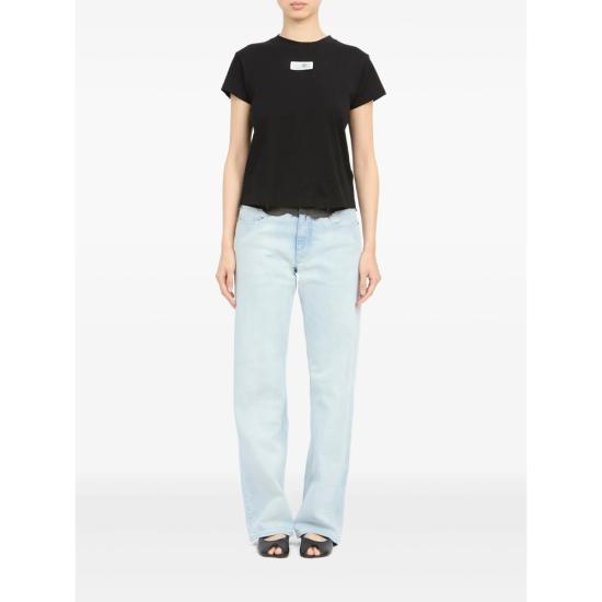 26SS MM6 메종마르지엘라 반팔 티셔츠 M20170 S52GC0327 900 BLACK - MM6 MAISON MARGIELA