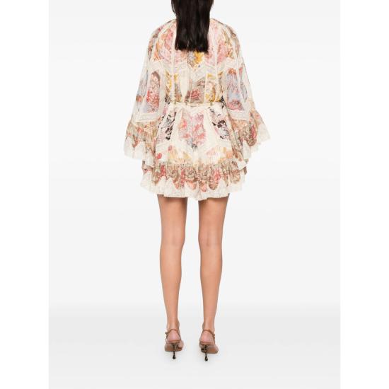 26SS 짐머만 숏 원피스 6499DRS263 SPLIC NEUTRALS - ZIMMERMANN